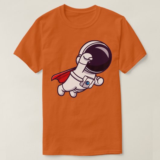 Cute Astronaut Super Cartoon T-shirt (Design voorkant)