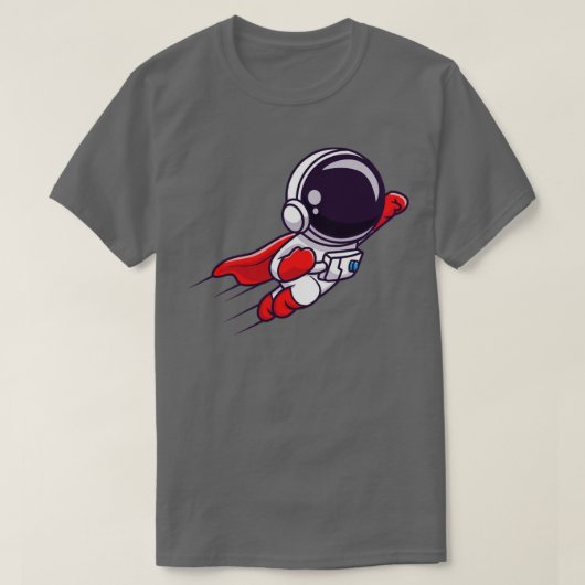 Cute Astronaut Super Hero Flying T-shirt (Design voorkant)
