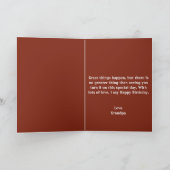 Cute Astronaut Supernova Brown 8th Birthday Kaart (Binnen)