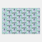 Cute astronaut Wrapping Paper Flat Sheet Set of 3 (Voorkant 3)