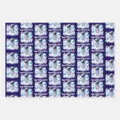 Cute astronaut Wrapping Paper Flat Sheet Set of 3 (Voorkant)