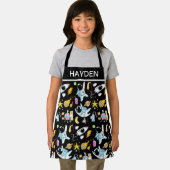 Cute Astronauts in Space Doodles Kids Personalised Schort (Insitu)