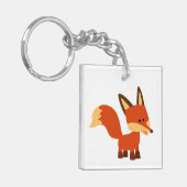 Cute Astute Cartoon Fox AcrylSleutelhanger Sleutelhanger (Voorkant Links)