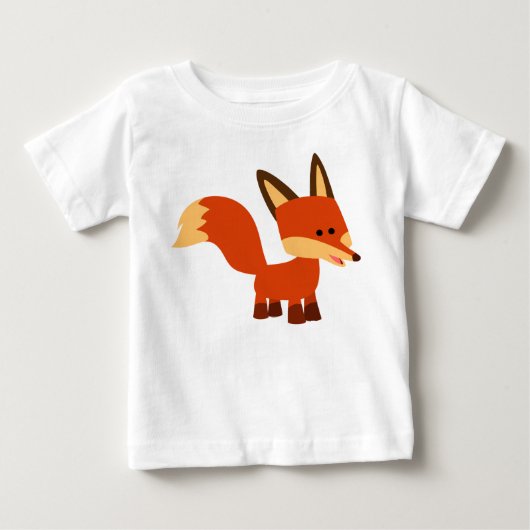Cute Astute Cartoon Fox Baby T-Shirt (Voorkant)
