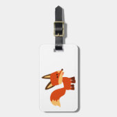 Cute Astute Cartoon Fox Bagagelabel (Voorkant verticaal)