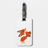 Cute Astute Cartoon Fox Bagagelabel (Achterkant verticaal)