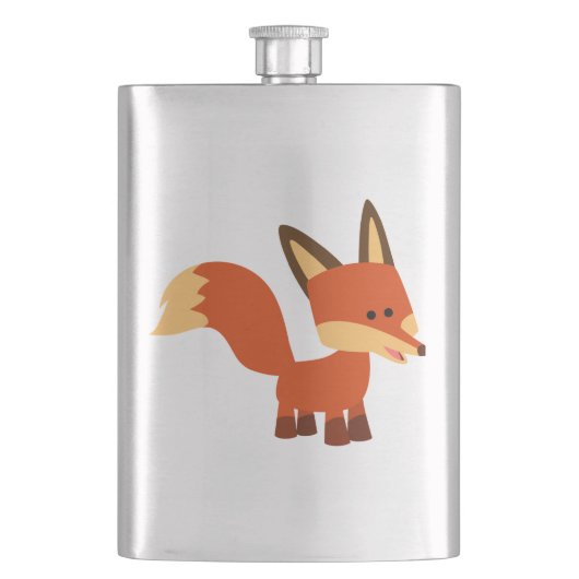 Cute Astute Cartoon Fox Classic Flask Heupfles (Voorkant)