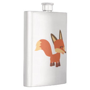 Cute Astute Cartoon Fox Classic Flask Heupfles