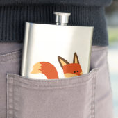 Cute Astute Cartoon Fox Classic Flask Heupfles (Voorbeeld)
