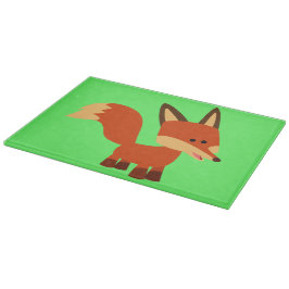 Cute Astute Cartoon Fox Cutting Board Snijplank