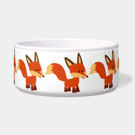Cute Astute Cartoon Fox Dog Bowl Voerbakje
