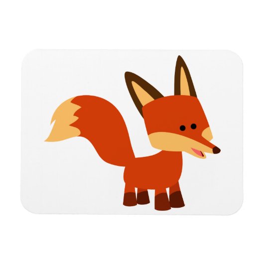 Cute Astute Cartoon Fox Flexible Magnet Magneet (Horizontaal)