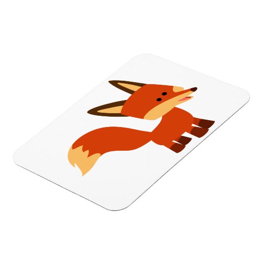 Cute Astute Cartoon Fox Flexible Magnet Magneet (Linkerzijde)