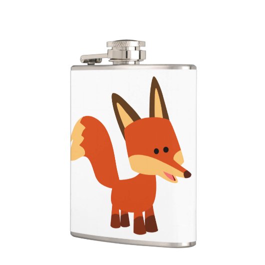 Cute Astute Cartoon Fox Hip Flask Heupfles (Links)