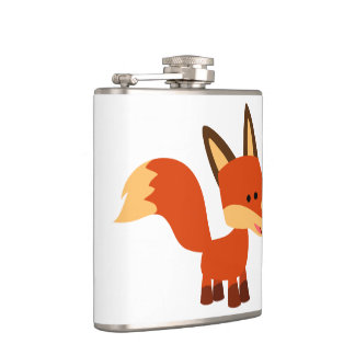 Cute Astute Cartoon Fox Hip Flask Heupfles