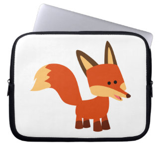 Cute Astute Cartoon Fox-laptophoes Laptop Sleeve