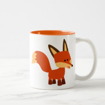 Cute Astute Cartoon Fox Mok