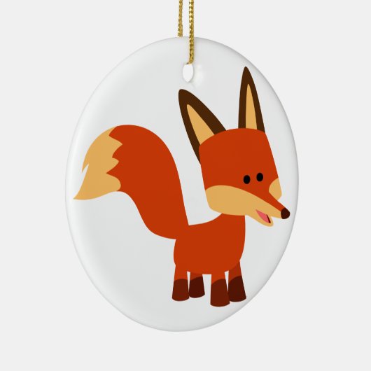 Cute Astute Cartoon Fox Ornament (Rechts)
