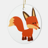 Cute Astute Cartoon Fox Ornament (Links)