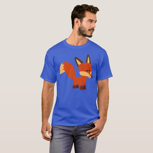Cute Astute Cartoon Fox T-Shirt (Voorkant volledig)