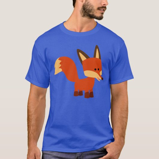 Cute Astute Cartoon Fox T-Shirt (Voorkant)