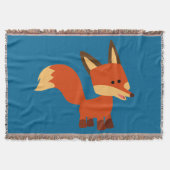 Cute Astute Cartoon Fox Throw Blanket Deken (Voorkant)