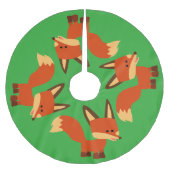 Cute Astute Cartoon Fox Tree Skirt Kerstboom Rok (Voorkant)