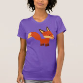 Cute Astute Cartoon Fox Women T-Shirt (Voorkant)