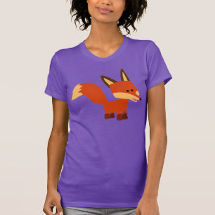 Cute Astute Cartoon Fox Women T-Shirt