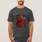 Cute Athenian Owl Coin Ancient Greek T-shirt (Voorkant)