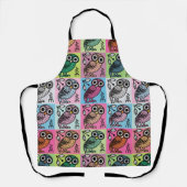 Cute Athenian Owl Pop Art Schort (Voorkant)