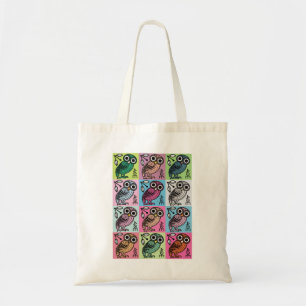 Cute Athenian Owl Pop Art Tote Bag