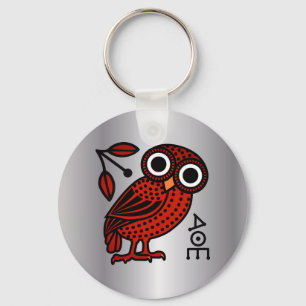 Cute Athenian Owl Tetradrachme Coin Ancient Greek Sleutelhanger
