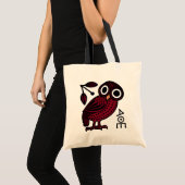 Cute Athenian Owl Tetradrachme Coin Ancient Greek Tote Bag (Voorkant (product))
