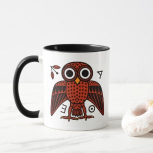 Cute Athenian Owl uit het oude Griekenland Mok