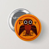Cute Athenian Owl uit het oude Griekenland Ronde Button 5,7 Cm (Voorkant /achterkant)