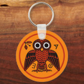 Cute Athenian Owl uit het oude Griekenland Sleutelhanger (Voorkant)