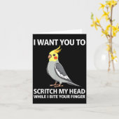 Cute Atiel Design For Men Women Parakeet Atiel Lov Kaart (Gele Bloem)