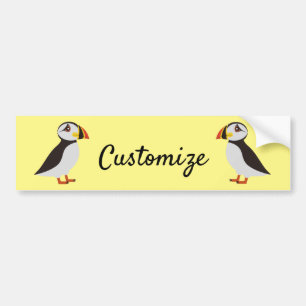 Cute Atlantic puffin design Thunder_Cove Bumpersticker