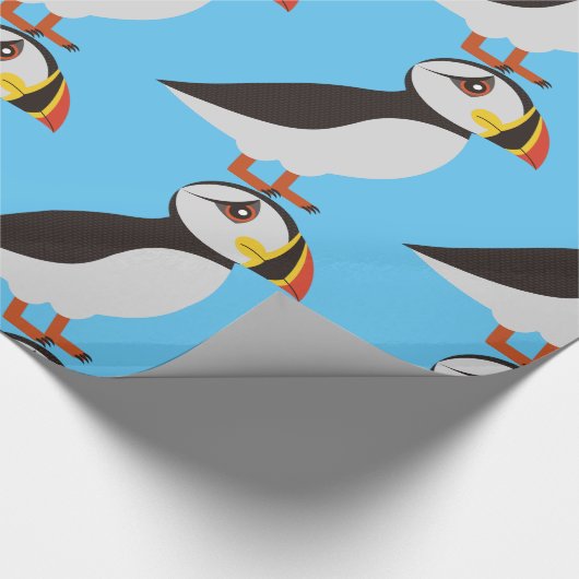 Cute Atlantic puffin design Thunder_Cove Cadeaupapier (Hoek)