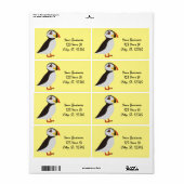 Cute Atlantic puffin design Thunder_Cove Etiket (Full Sheet)
