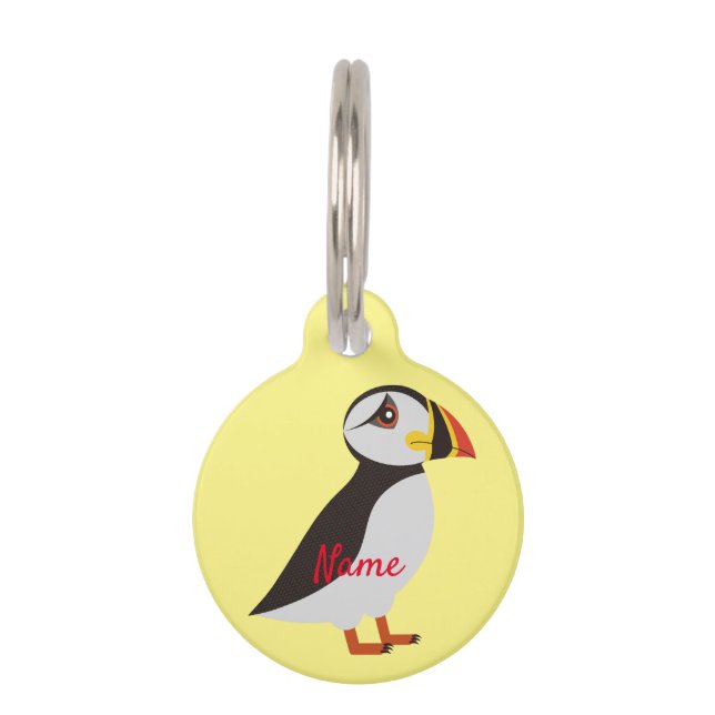Cute Atlantic puffin design Thunder_Cove Huisdierpenning (Voorkant)