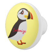 Cute Atlantic puffin design Thunder_Cove Keramische Knop (Rechts)