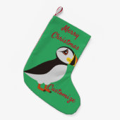 Cute Atlantic puffin design Thunder_Cove  Kleine Kerstsok (Voorkant (Hangend))