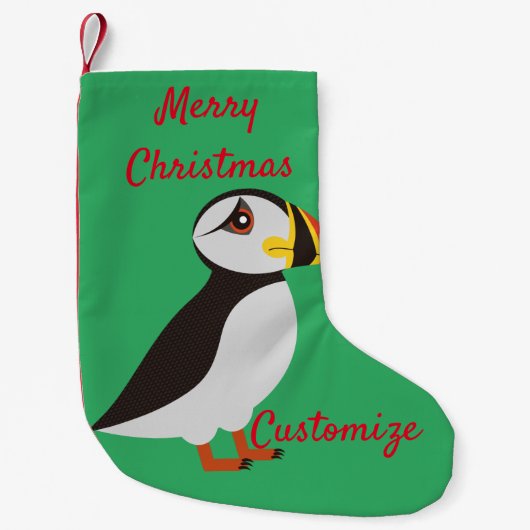 Cute Atlantic puffin design Thunder_Cove  Kleine Kerstsok (Voorkant)