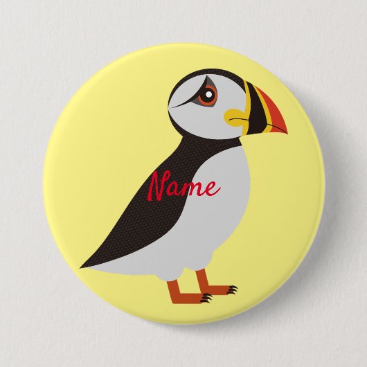 Cute Atlantic puffin design Thunder_Cove Ronde Button 7,6 Cm (Voorkant)