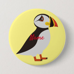 Cute Atlantic puffin design Thunder_Cove Ronde Button 7,6 Cm