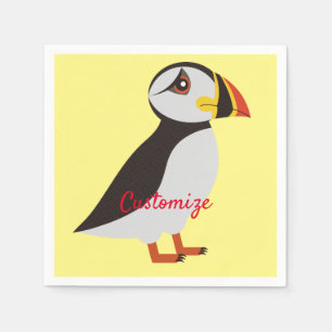 Cute Atlantic puffin design Thunder_Cove Servet