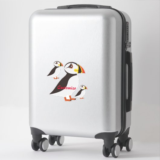 Cute Atlantic puffin design Thunder_Cove Sticker (Koffer)