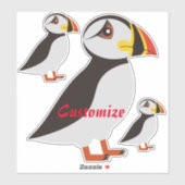 Cute Atlantic puffin design Thunder_Cove Sticker (Vel)